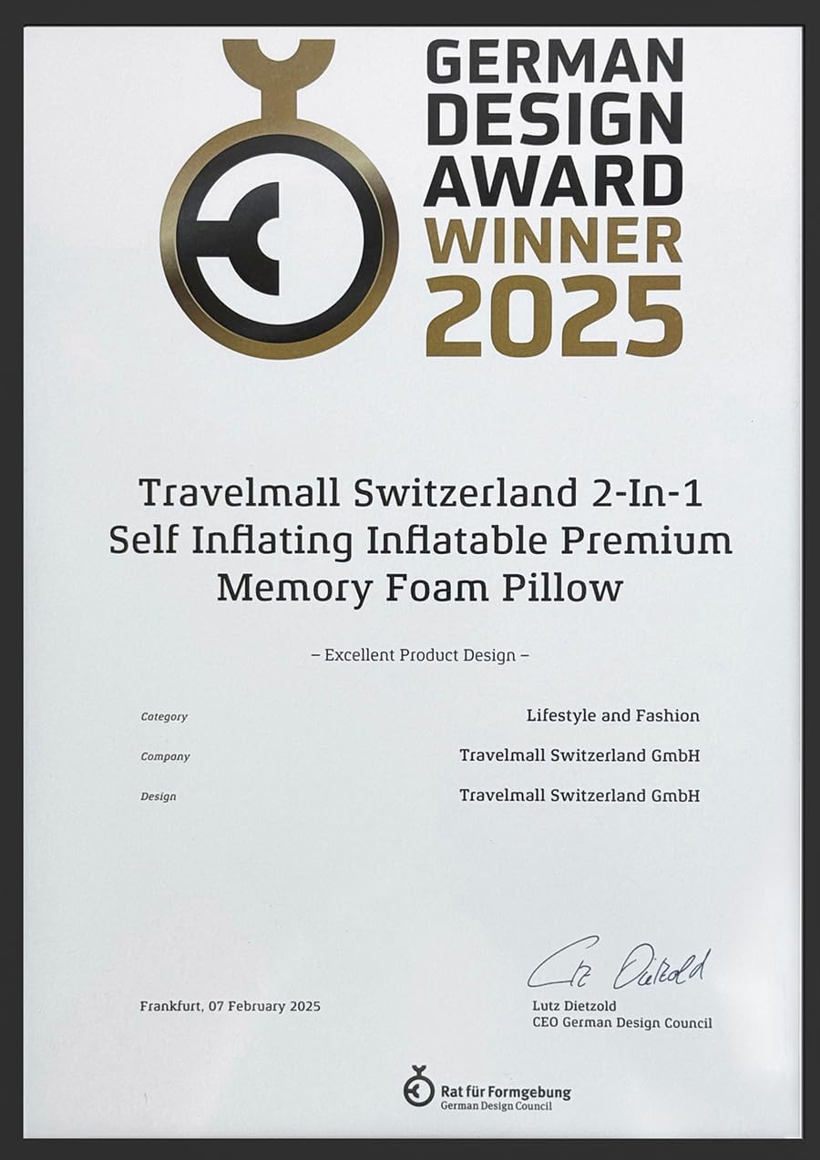 Travelmall - Eco-Inflatable Memory Foam Pillow.