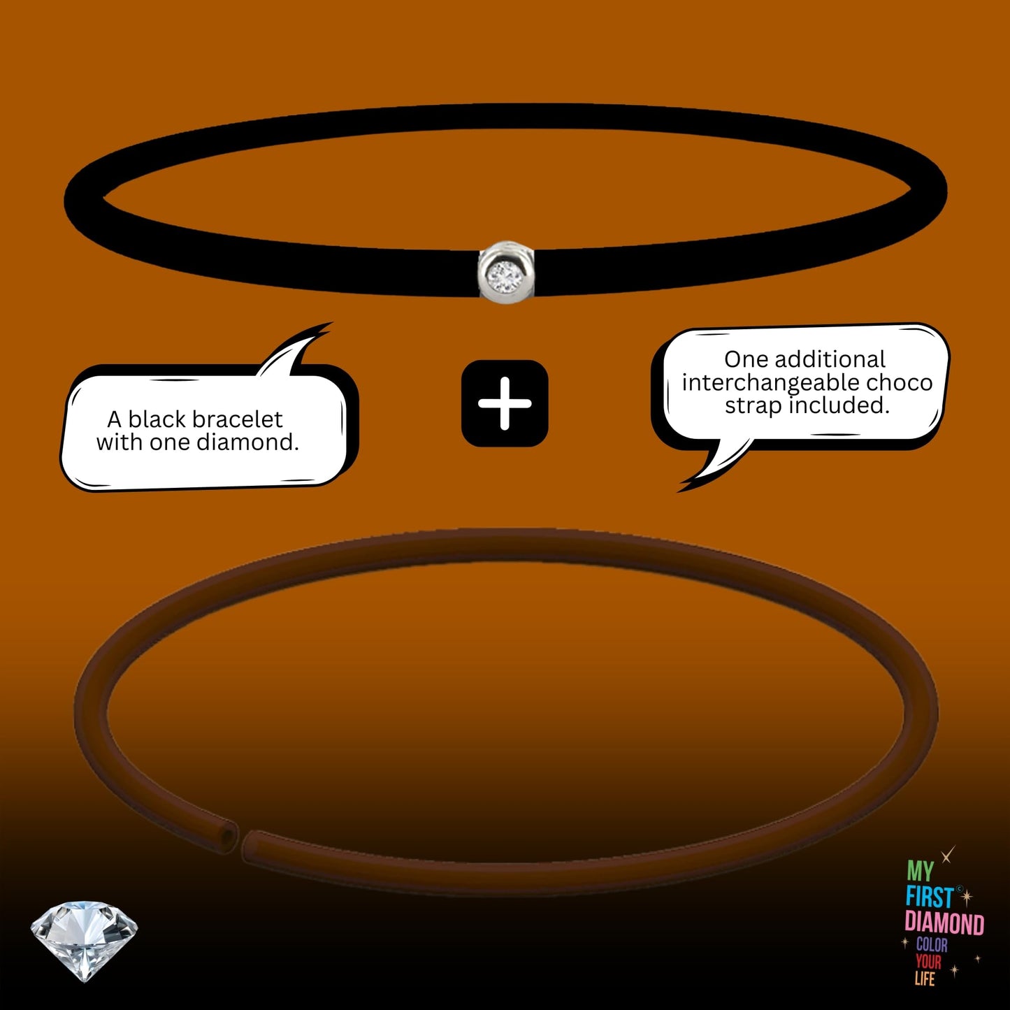 My First Diamond - Original - Bracelet - Adaptable unisex (Gold Bronze)